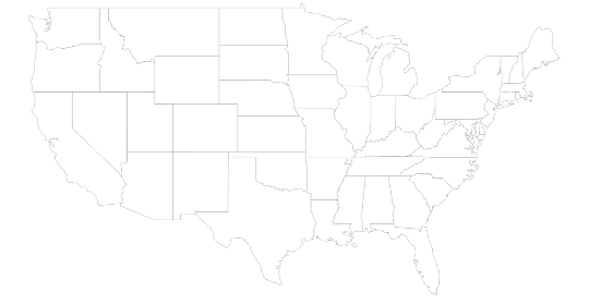 A valid coloring of the 48 contiguous states.